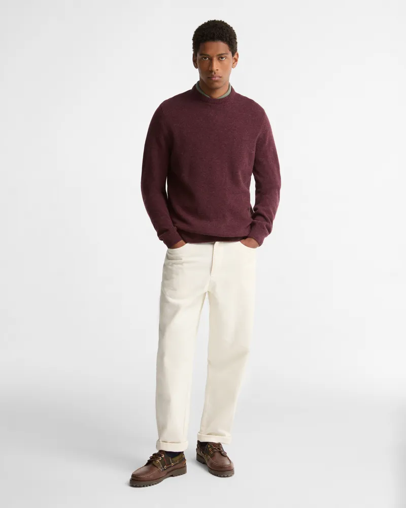 Barbour Holden Crew Neck Sweater - Ruby Marl-1
