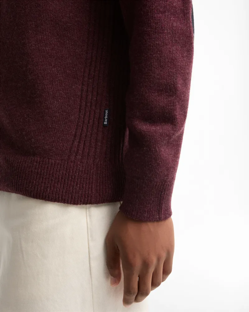 Barbour Holden Crew Neck Sweater - Ruby Marl-4