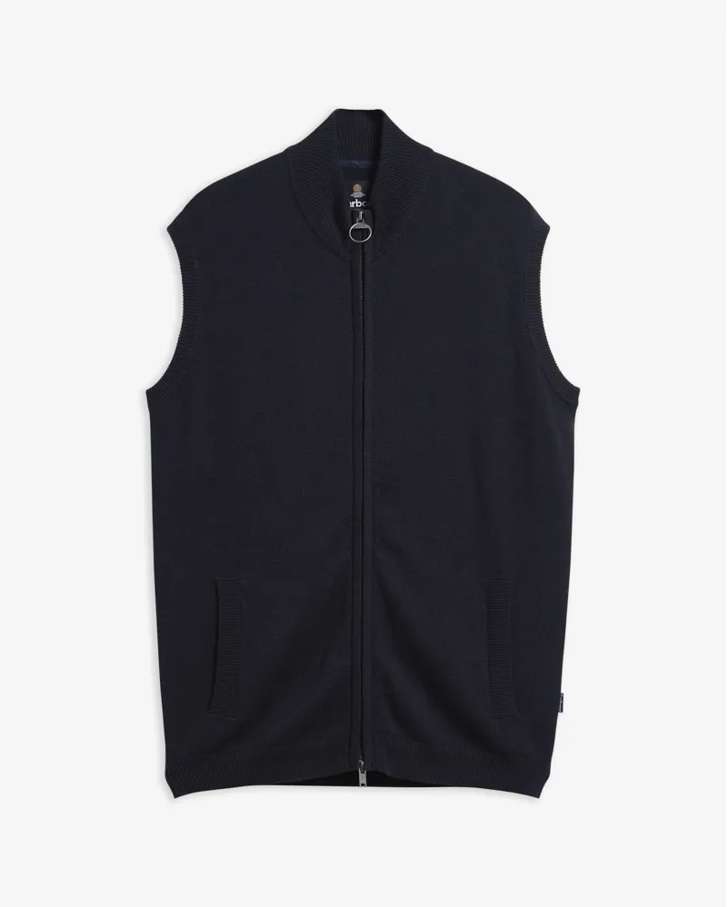 Barbour Kelling Knitted Gilet - Navy