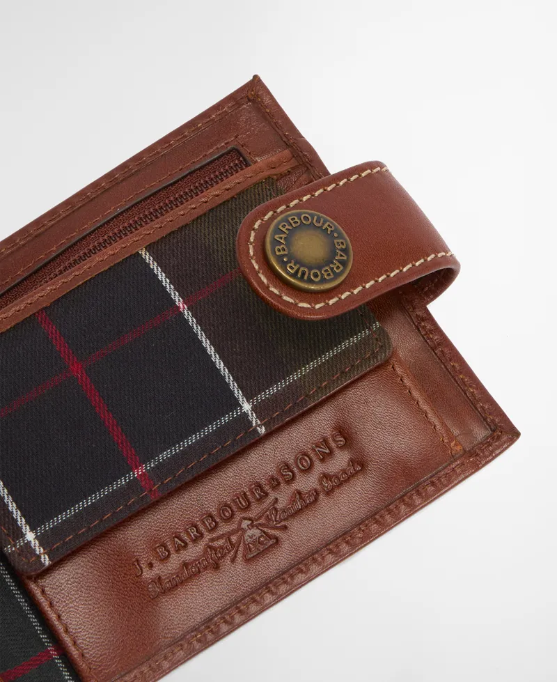 Barbour Bolam Leather Wallet - Heritage Brown-3