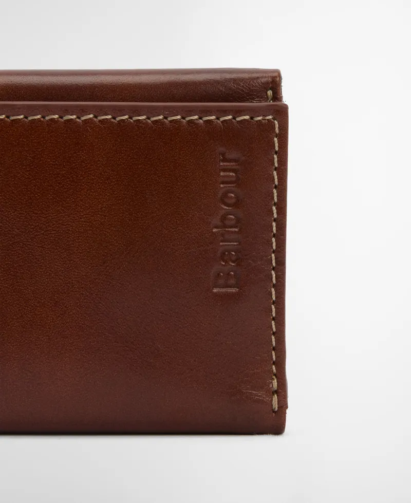 Barbour Bywell Leather Bi Fold Wallet - Heritage Brown-4