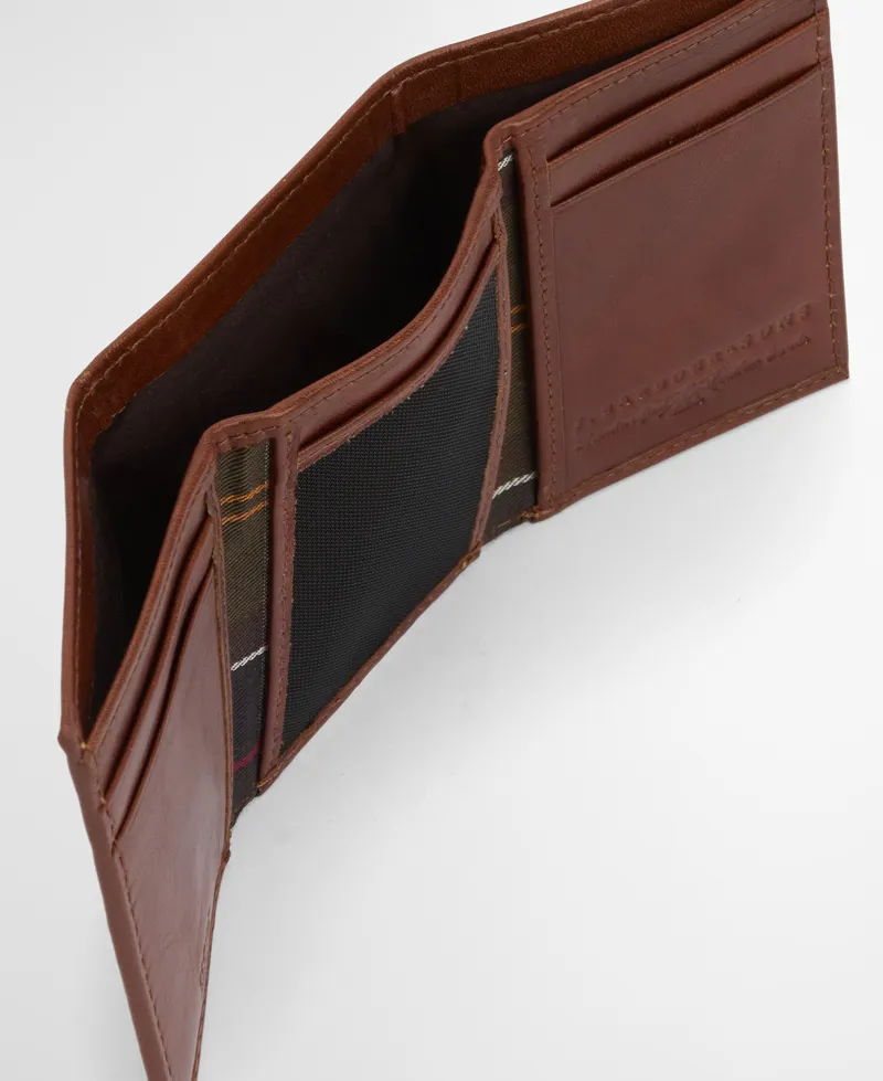 Barbour Bywell Leather Bi Fold Wallet - Heritage Brown-2