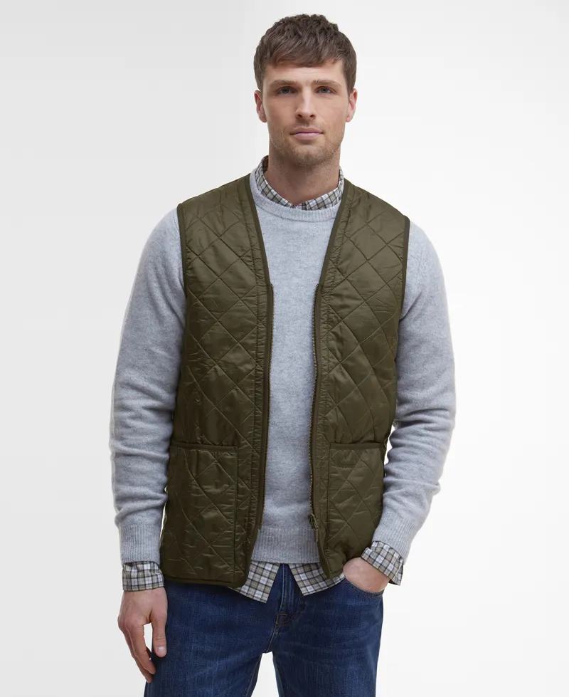 Barbour Polarquilt Waistcoat/Zip-in Liner - Olive-1