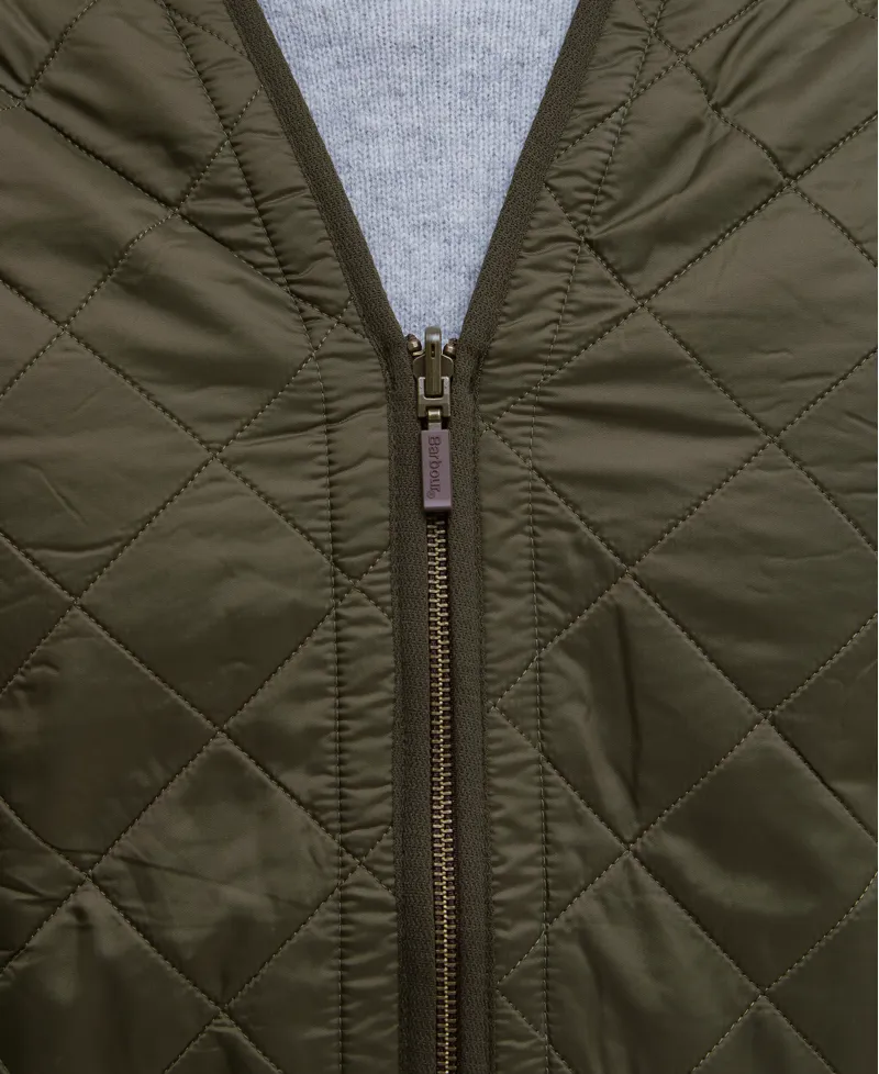Barbour Polarquilt Waistcoat/Zip-in Liner - Olive-4