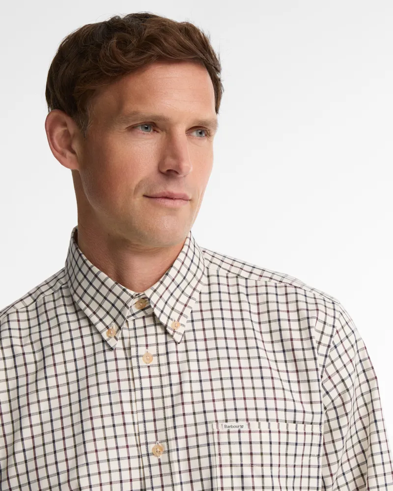 Barbour Sporting Tattersall Regular Fit Shirt - Dark Bordeaux-3