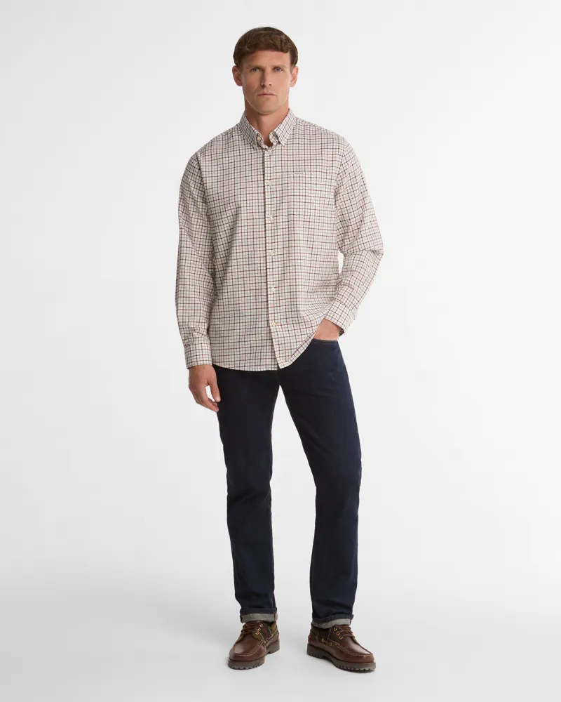 Barbour Preston Regular Tattersall Shirt - Dark Bordeaux-1