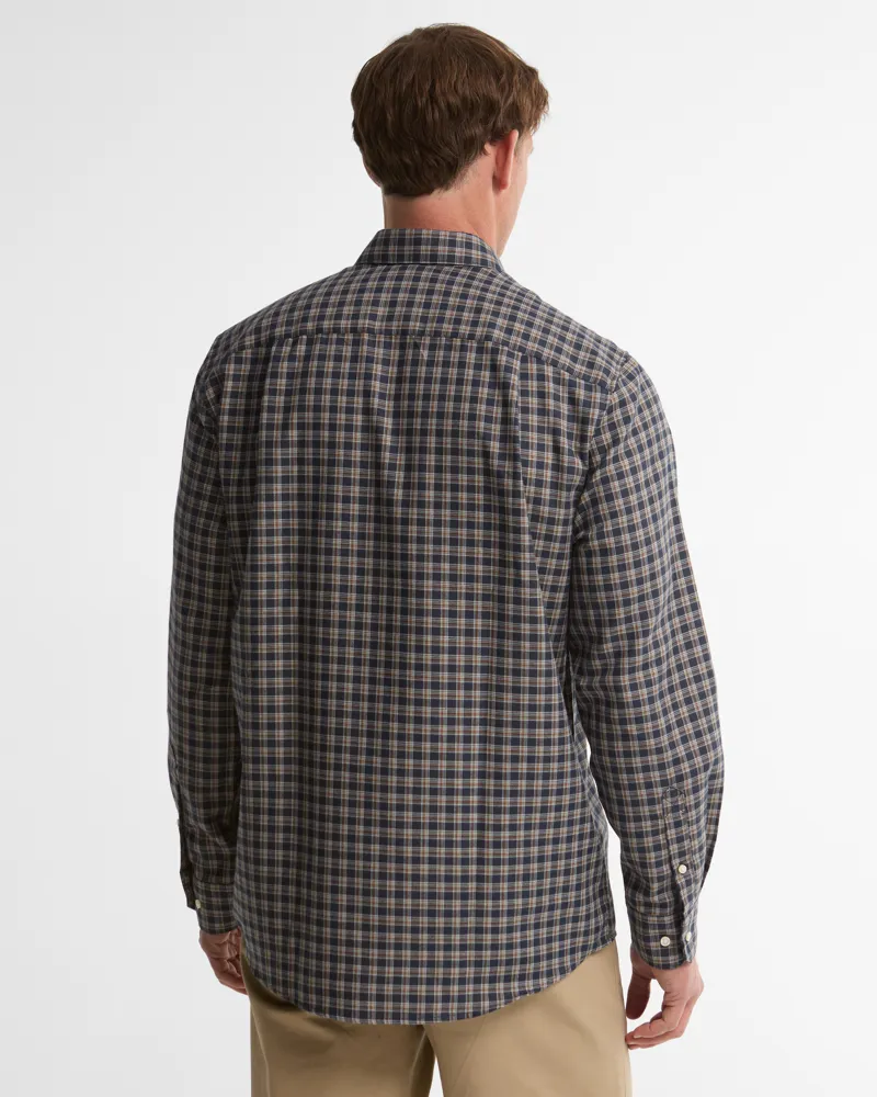 Barbour Cliff Regular Fit Thermo Weave Shirt - Navy-1