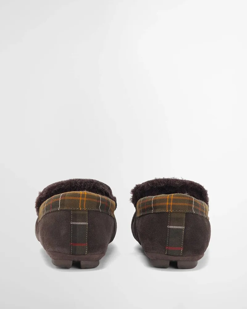 Barbour Monty Moccasin Slipper - Brown Suede-2