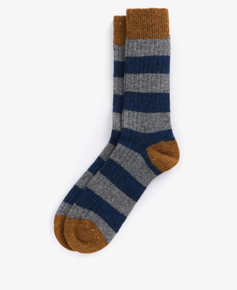 Barbour Houghton Stripe Sock - Asphalt/Navy
