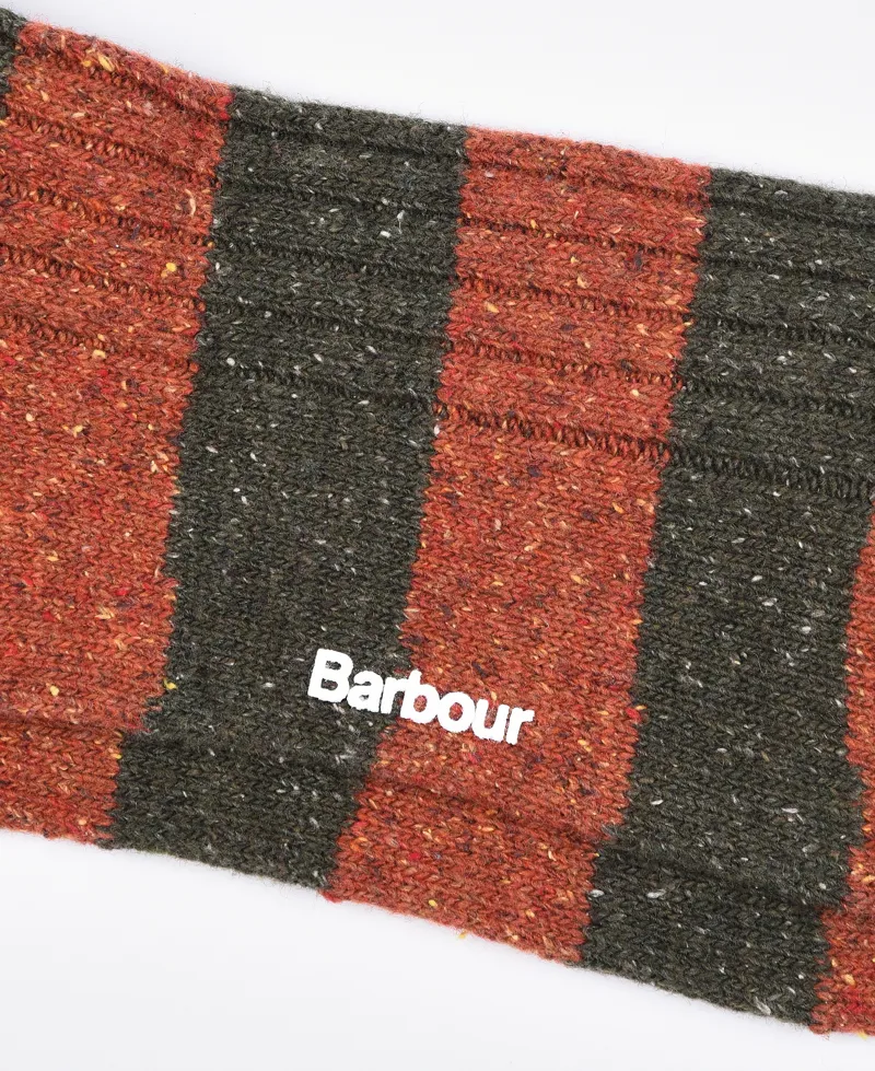 Barbour Houghton Stripe Sock - Burnt Orange-2