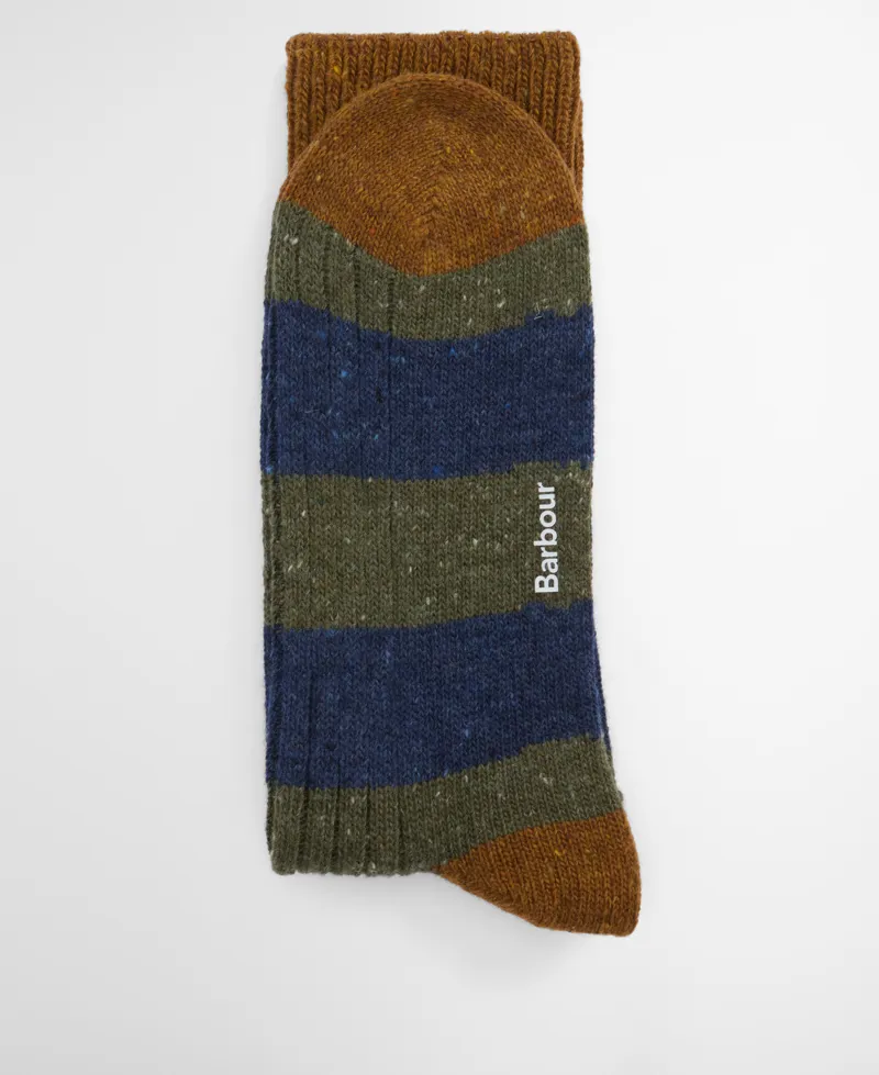 Barbour Houghton Stripe Sock - Thyme-1