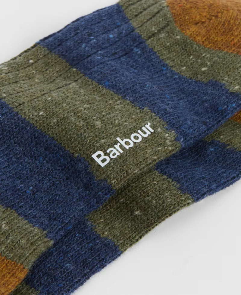 Barbour Houghton Stripe Sock - Thyme-2