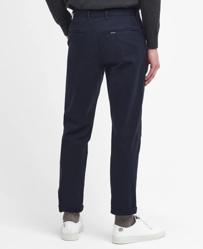Barbour Mens Washed Tailored Fit Trouser - Navy-2