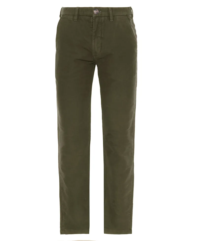 Barbour Moleskin Tailored Fit Trousers - Dark Olive