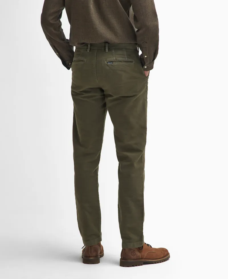 Barbour Moleskin Tailored Fit Trousers - Dark Olive-2