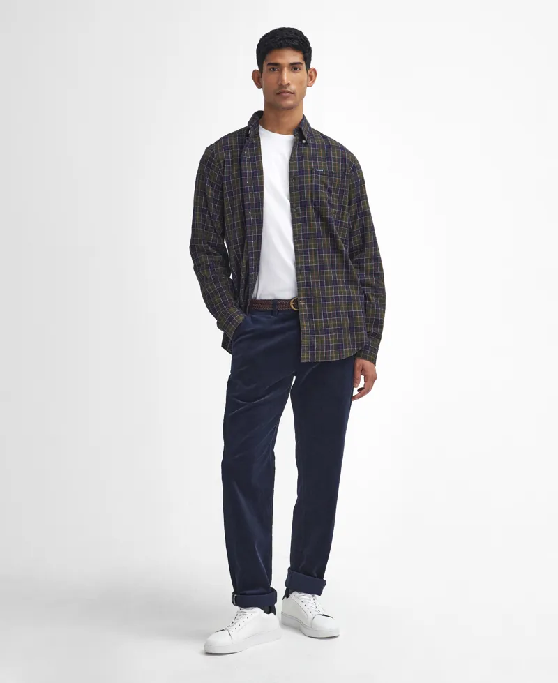Barbour Stretch Cord Tailored Fit Trouser - Navy-1