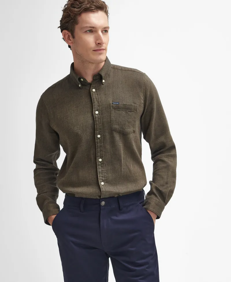 Barbour Sueded Sateen Tailored Fit Trouser - Dark Navy-1