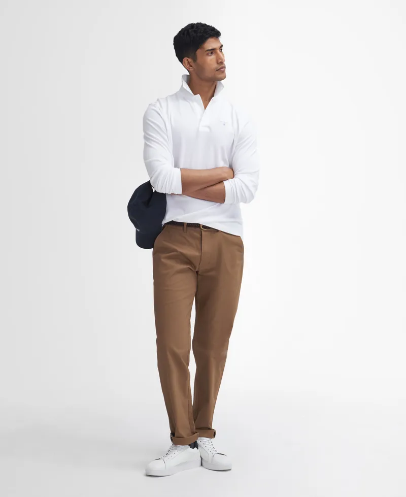 Barbour Sueded Sateen Tailored Fit Trouser - Sandstone-1