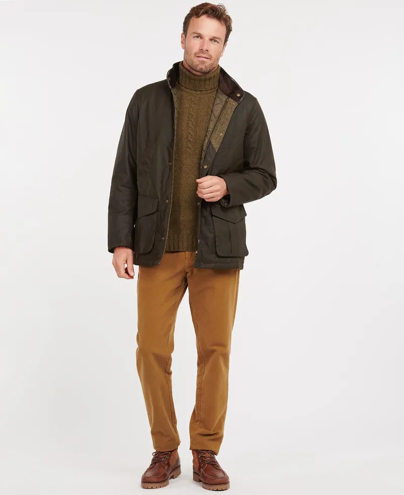 Barbour Hereford Wax Jacket Olive-3