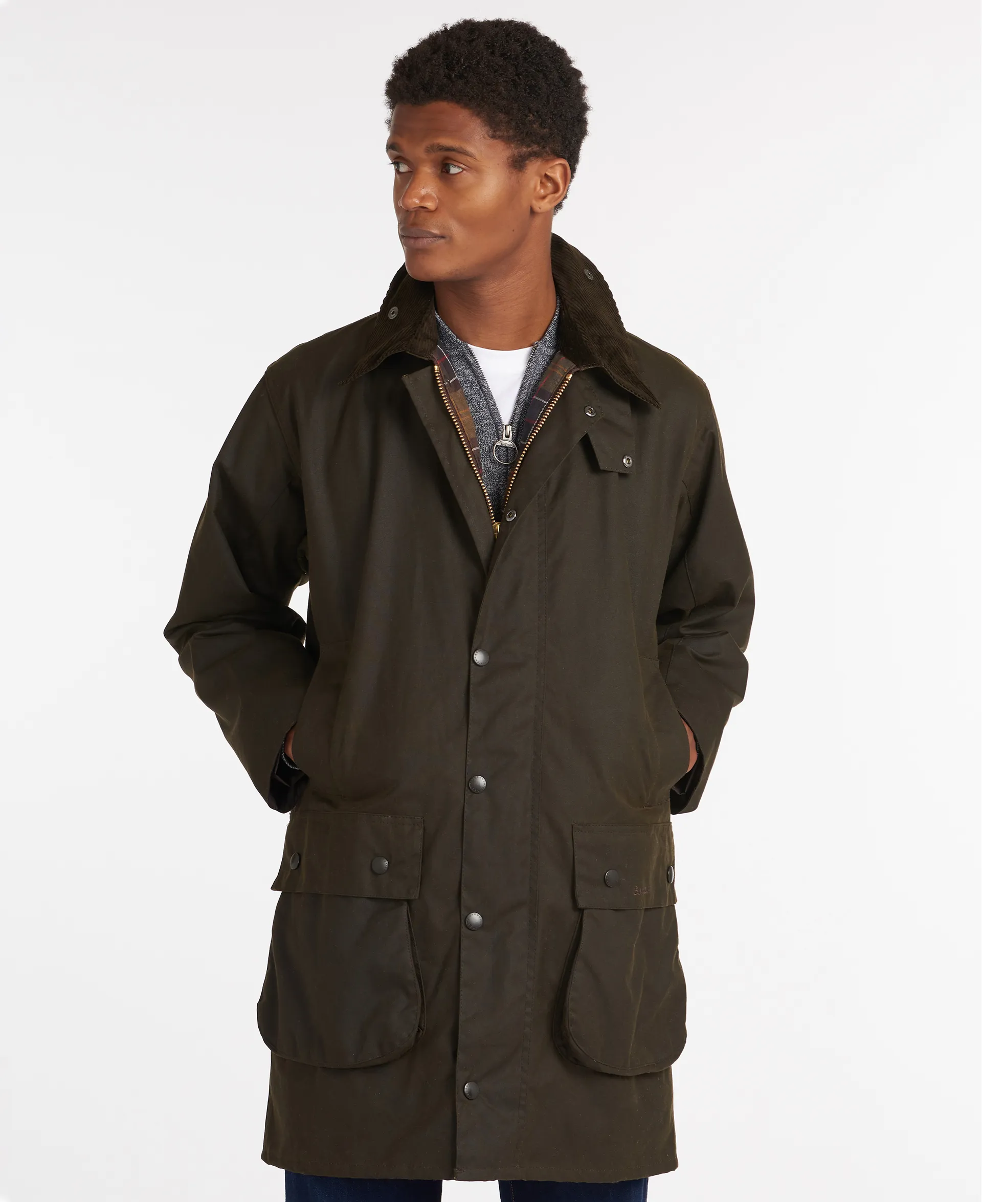 Barbour Classic Mens Northumbria Wax Jacket Olive - Main Image