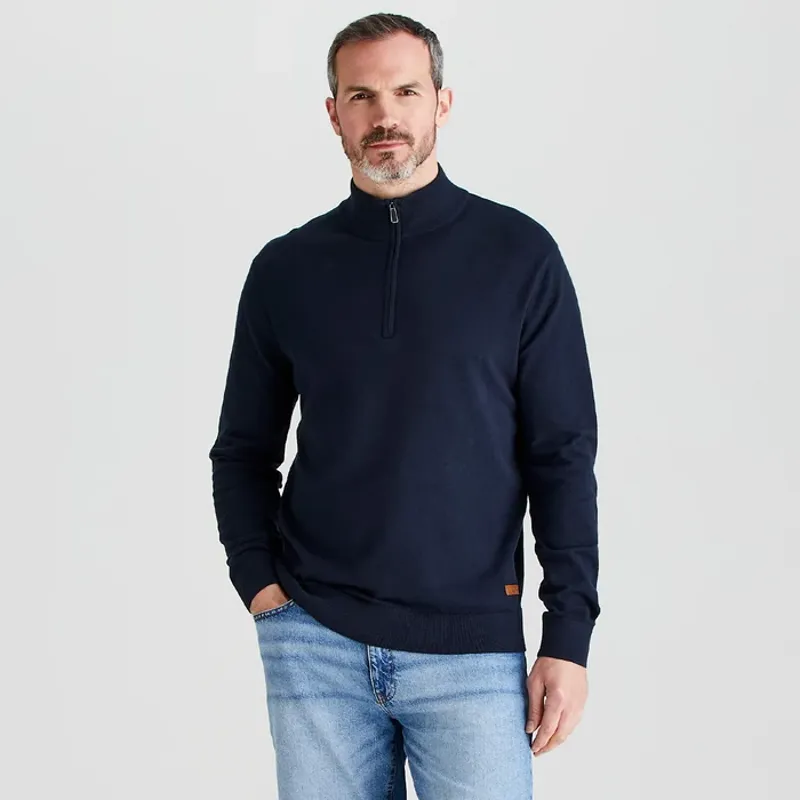 Ridgeline Hartland 1/4 Zip Knit - Navy-1