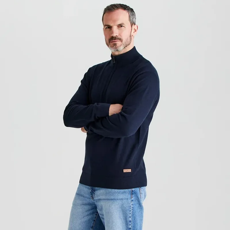 Ridgeline Hartland 1/4 Zip Knit - Navy-2