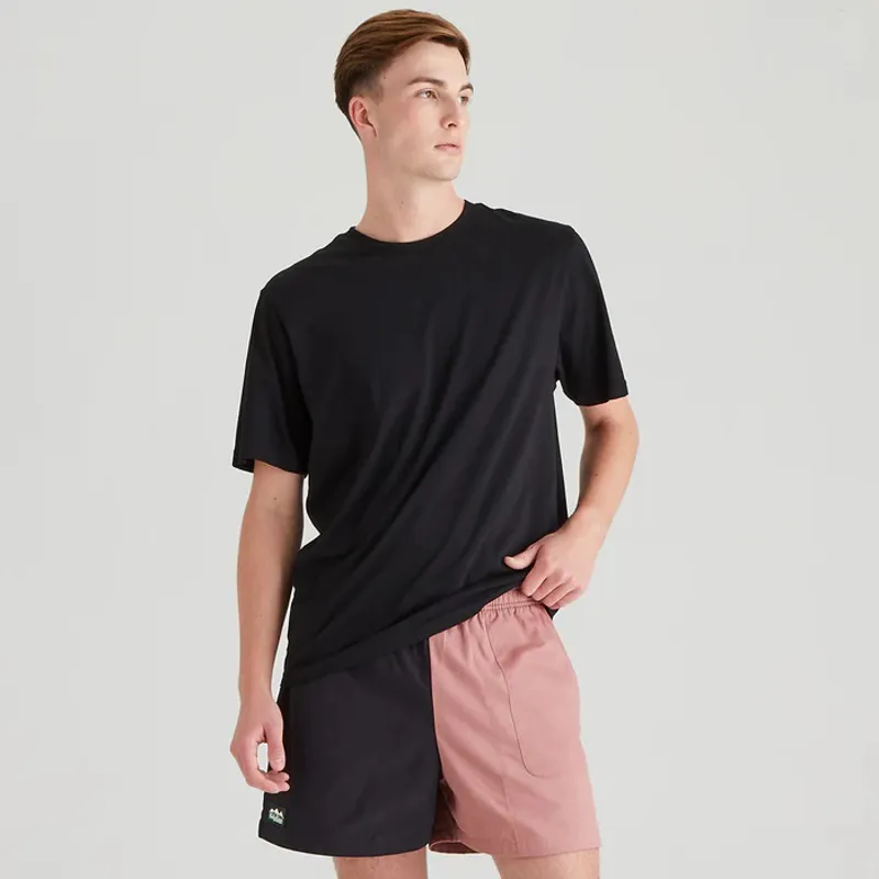 Ridgeline Hose Down Shorts - Black/Dusky Pink-3