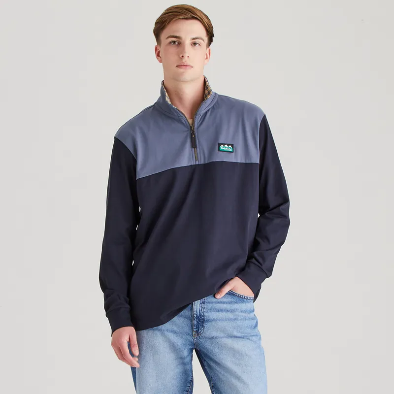 Ridgeline Mens Salthouse Zip Top - Navy Multi-2