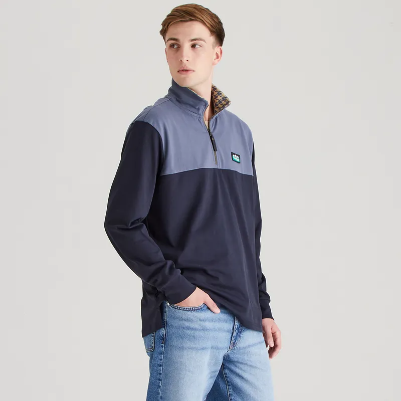 Ridgeline Mens Salthouse Zip Top - Navy Multi-4
