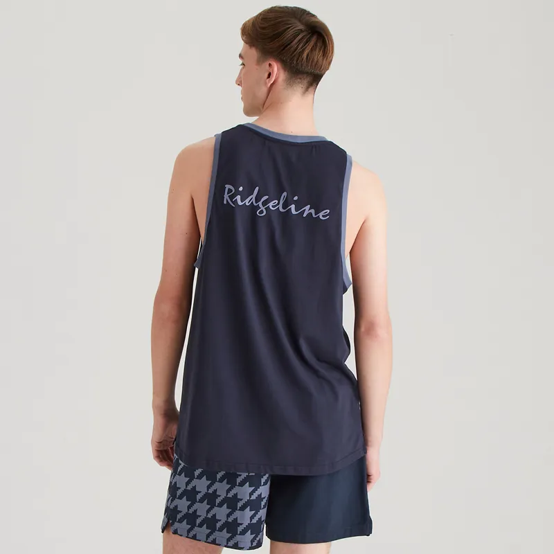 Ridgeline Mens Signature Singlet - Navy-3
