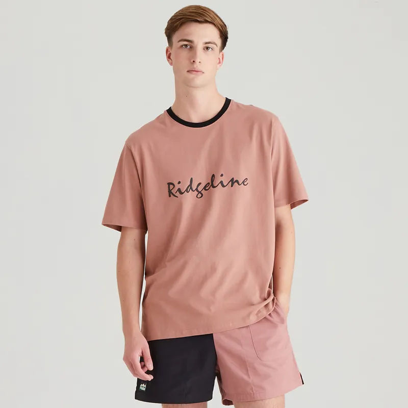 Ridgeline Mens Signature T-Shirt - Dusky Pink-2