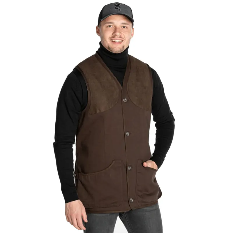 Browning Norfolk Shooting Vest - Dark Brown-1