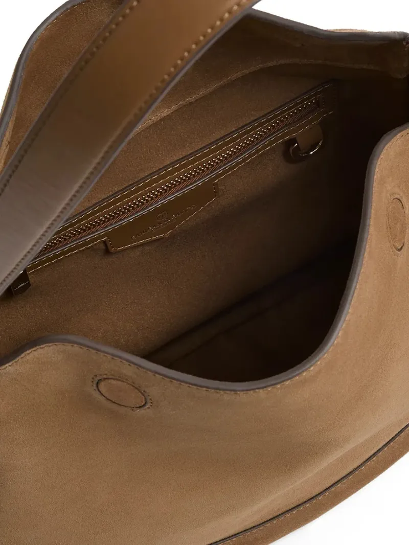 Fairfax and Favor Dartmoor Hobo Bag - Tan Suede-2