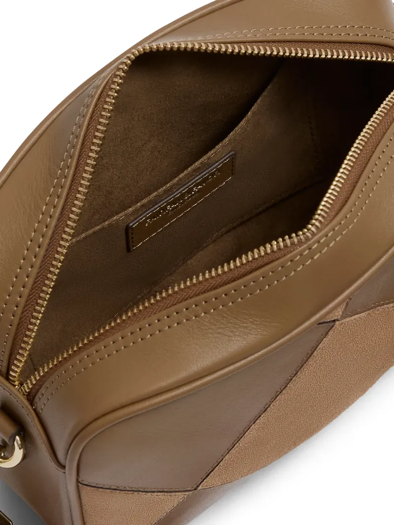 Fairfax and Favor Finsbury Harlequin Cross Body Bag - Tan Suede-3