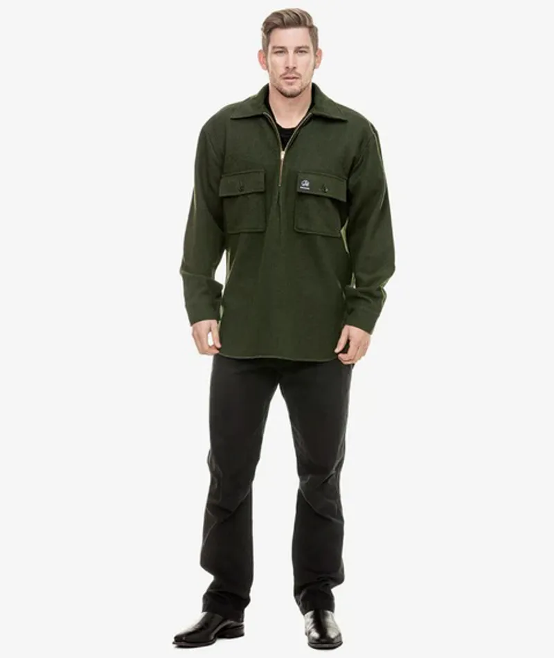 Swanndri Ranger 1/4 Zip Bush Shirt - Olive-4