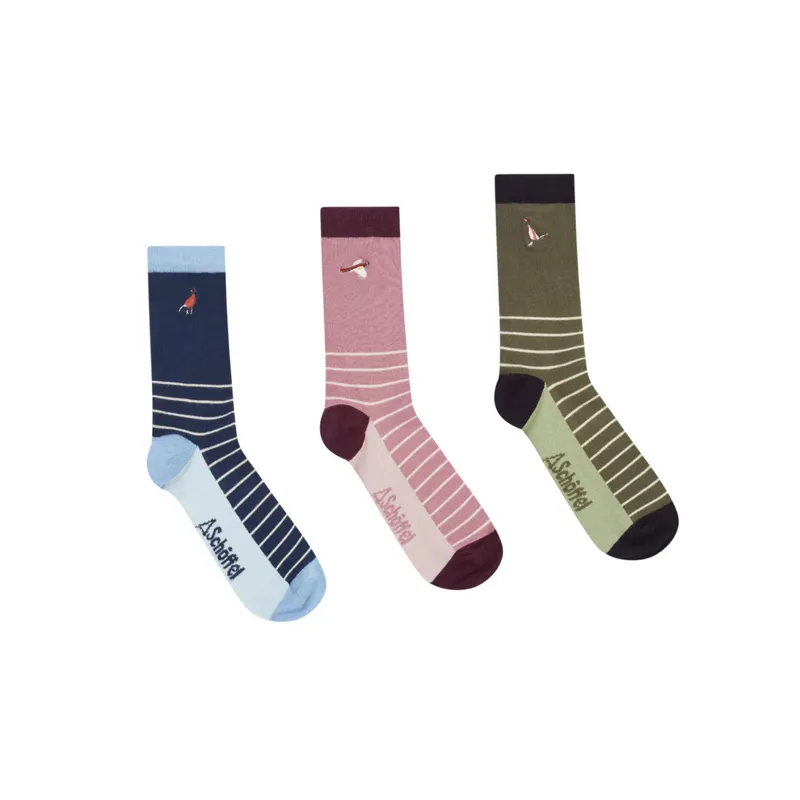 Schoffel Women's Bamboo Sock x3 - Pheasant Mix-1