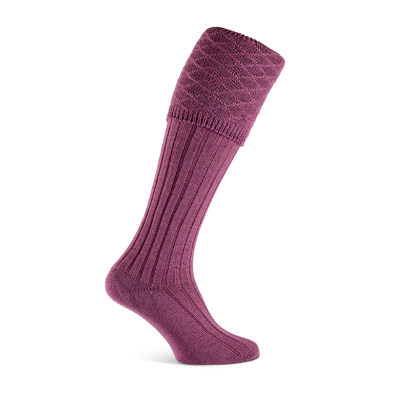 Pennine Savile Shooting Sock - Damson