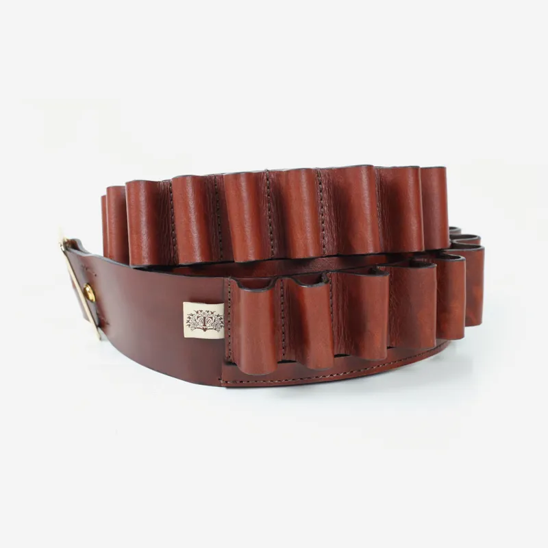 Teales Premier Harness Brown 12bore Cartridge Belt