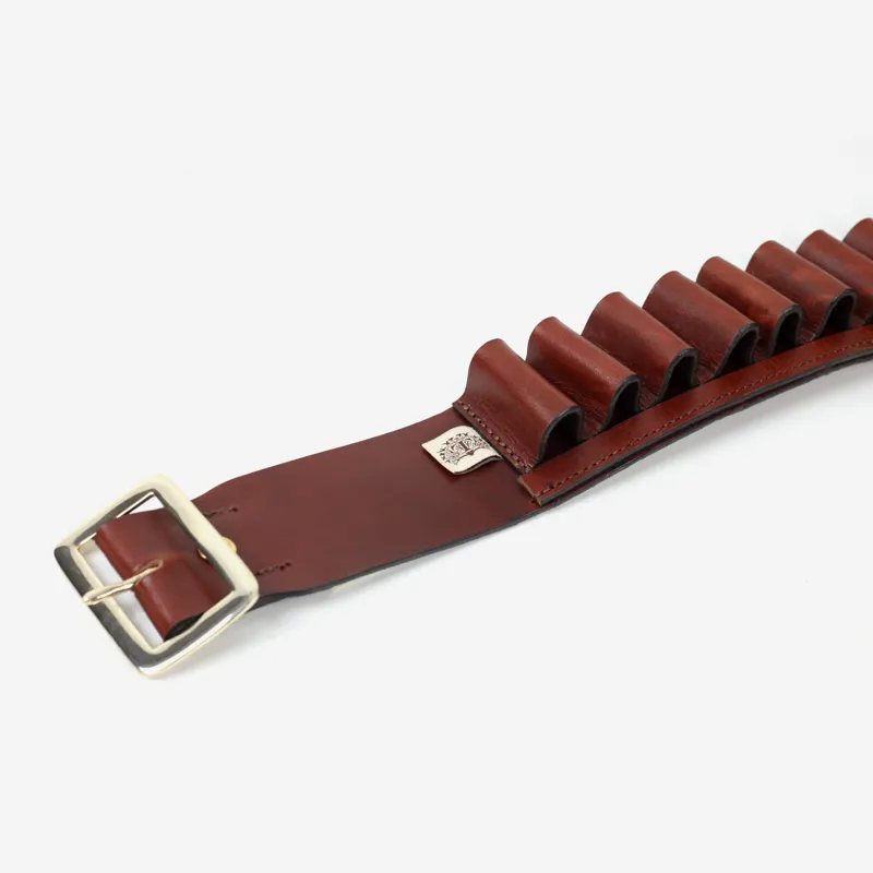 Teales Premier Harness Brown 12bore Cartridge Belt-1
