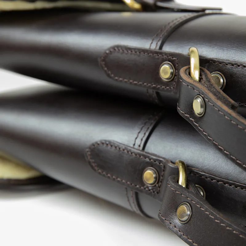 Teales Premier Double Gun Slip Buckle and Flap Dark Brown-2