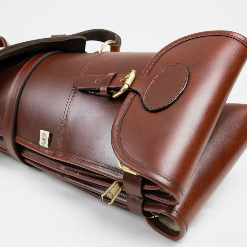 Teales Premier Double Gun Slip Buckle and Flap Harness Brown-3