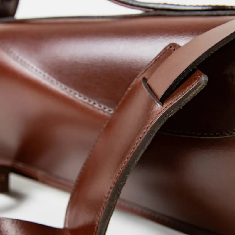 Teales Premier Buckle and Flap Harness Brown-4