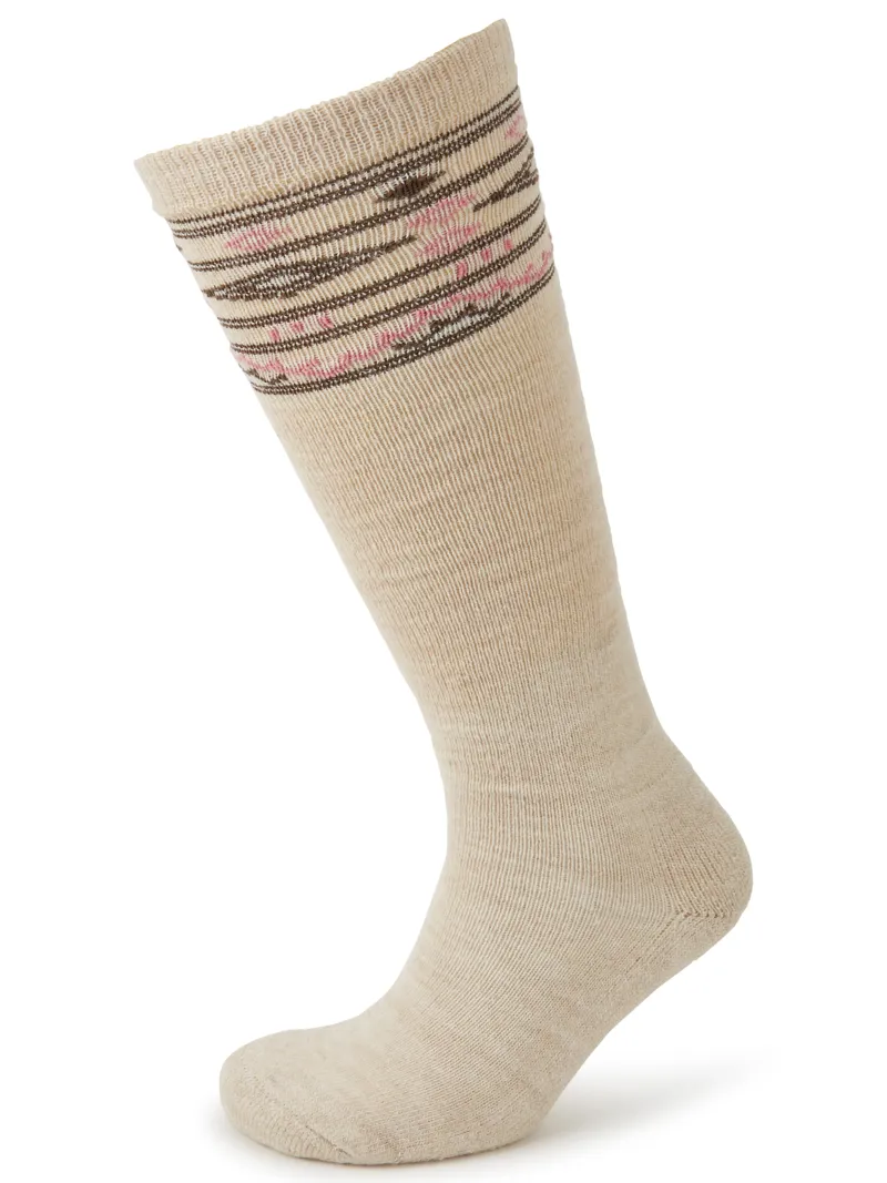Dubarry Rolestown Fair Isle Alpaca Socks - Oat
