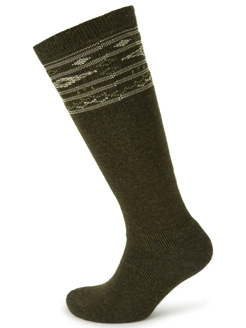 Dubarry Rolestown Fair Isle Alpaca Socks - Olive