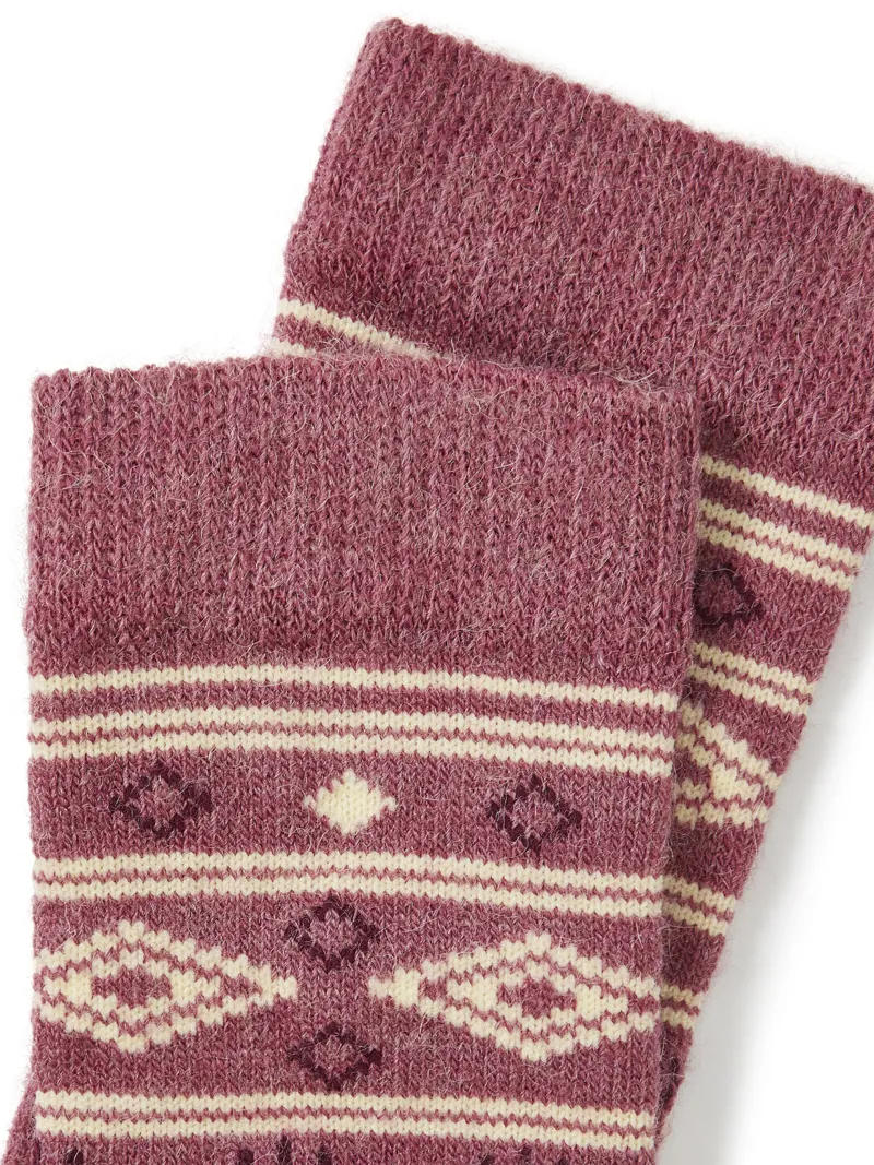 Dubarry Rolestown Fair Isle Alpaca Socks - Clover-1