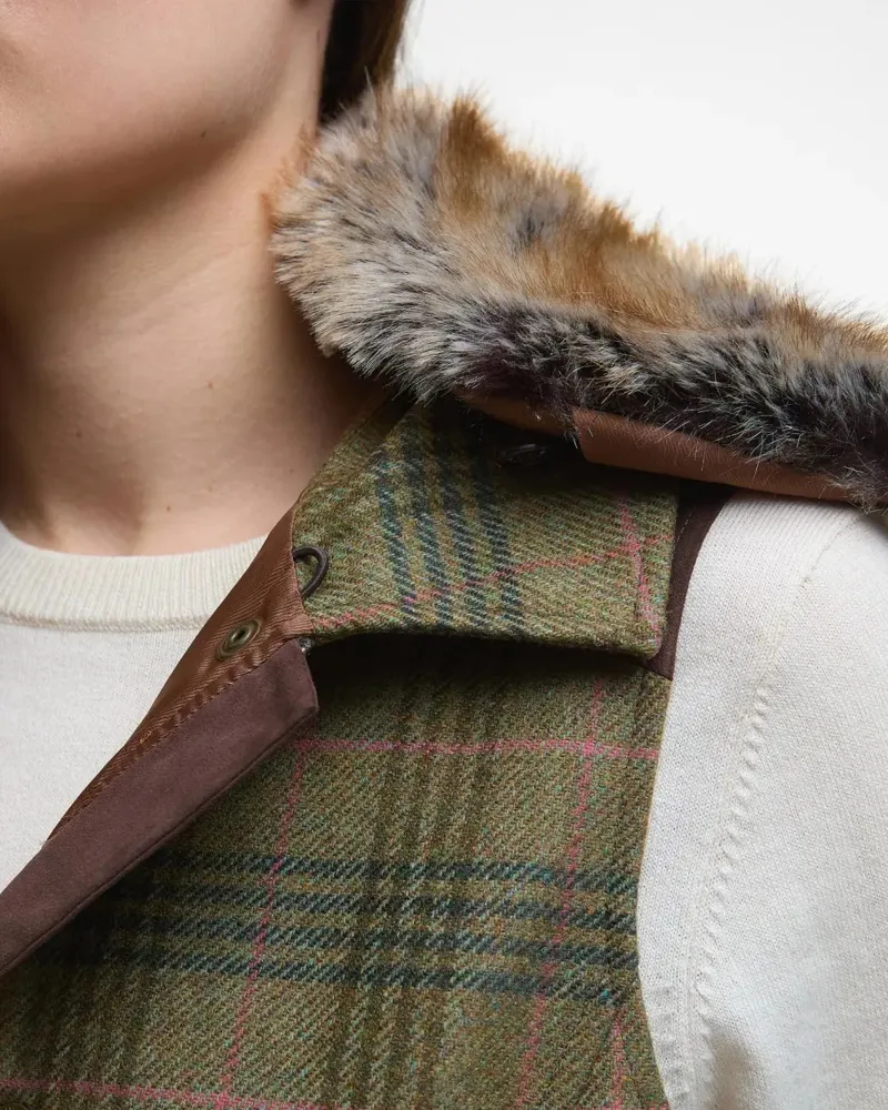 Barbour Rosemary Wool Gilet - Arabesque Brown-5