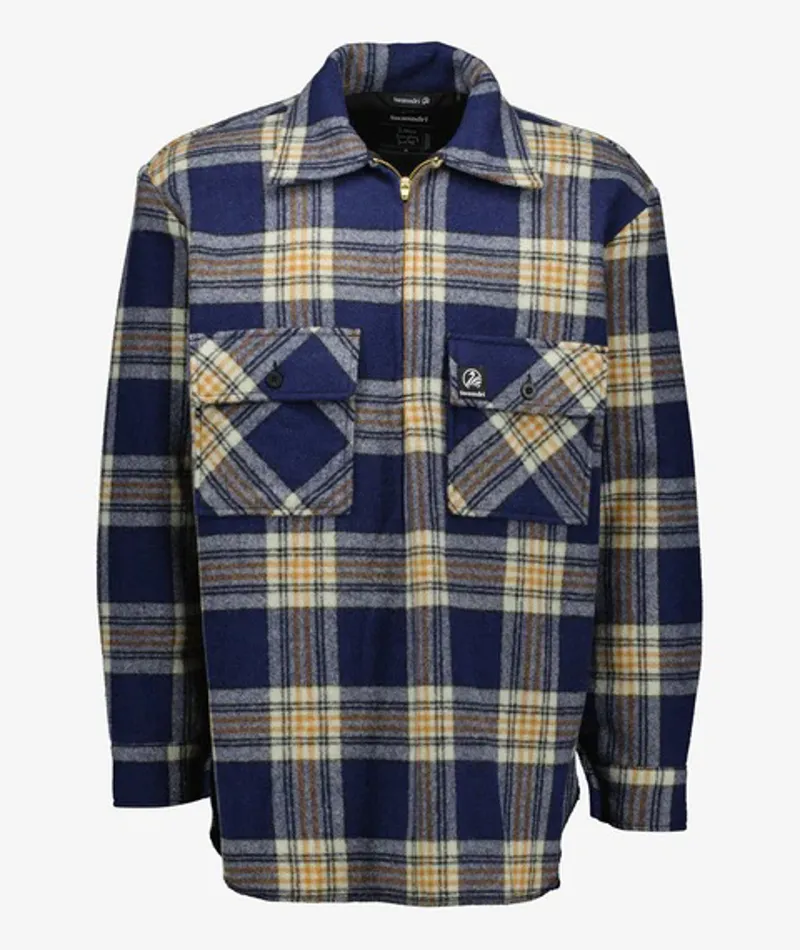 Swanndri Ranger1/4 Zip Bush Shirt - Atlantic Check