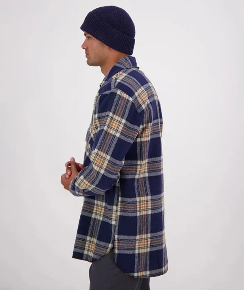 Swanndri Ranger1/4 Zip Bush Shirt - Atlantic Check-2