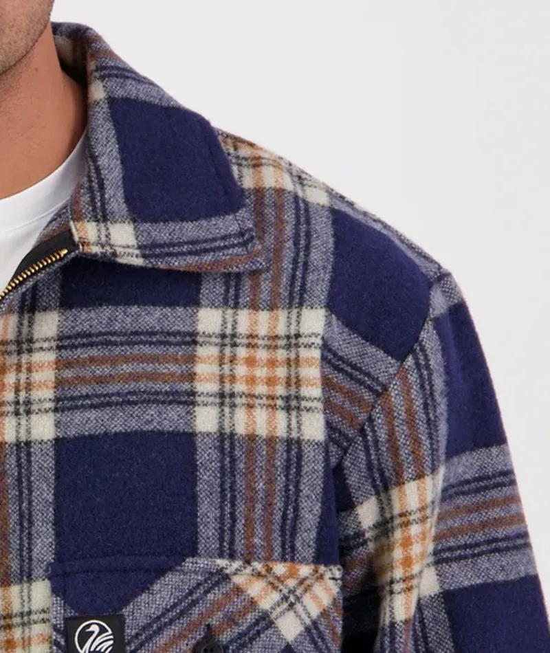 Swanndri Ranger1/4 Zip Bush Shirt - Atlantic Check-4