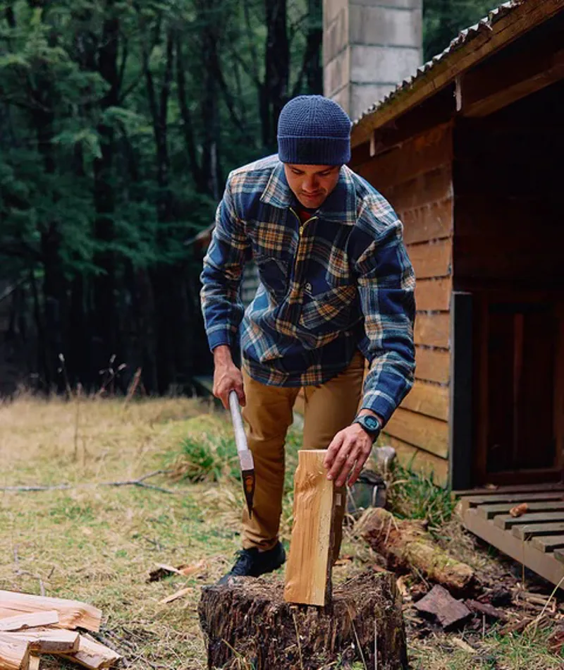 Swanndri Ranger1/4 Zip Bush Shirt - Atlantic Check-7